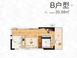 鸿润晨阳公馆_B户型 建面30平米