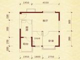 恒大金碧天下_1室1厅1卫 建面50平米