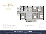 万科城市之光_4室2厅2卫 建面140平米