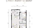 首府金地城_2室2厅1卫 建面75平米