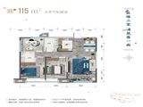 青蓝府_3室2厅2卫 建面115平米